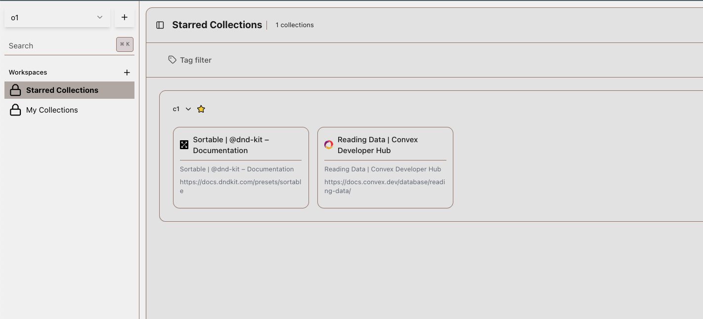 Search and filter functionality